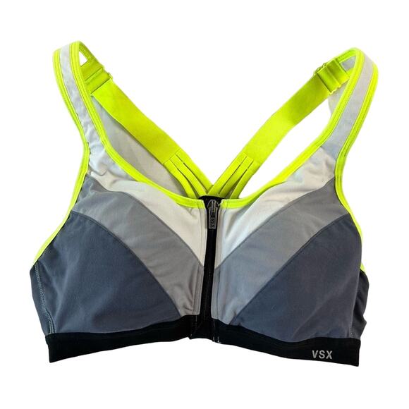 Victoria's Secret 34B VSX Sport Yellow High Impact Sports Bra with Underwire - Picture 1 of 6